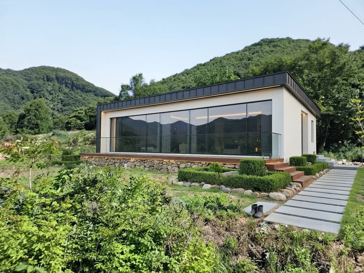 약 6평 노후 시골집 미니멀 리모델링 후 예상 외관 이미지